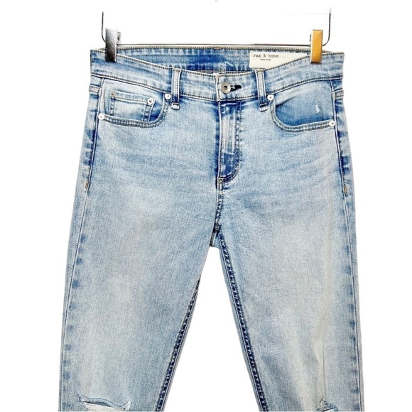 Rag & Bone Cate Light Wash Mid Rise Women’s Ankle Fray Jeans Sz 27 - Picture 3 of 14